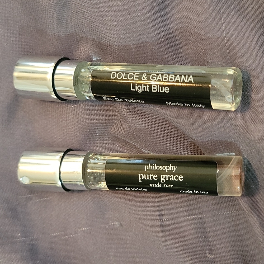 Duo with Dolce & Gabbana Light Blue and philosophy pure grace Eau De Toilette